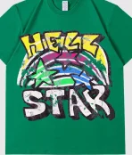 Hellstar Graphic Green T Shirt (1)
