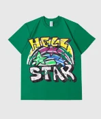 Hellstar Graphic Green T Shirt (2)