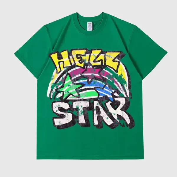 Hellstar Graphic Green T Shirt (2)