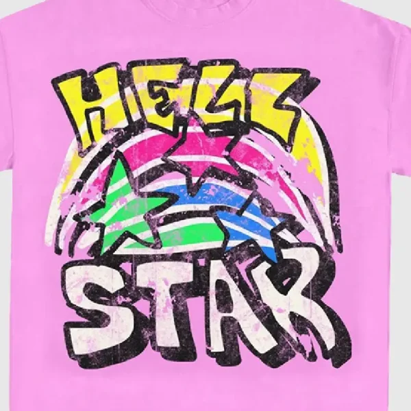 Hellstar Graphic Pink T Shirt (1)