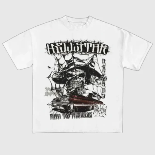 Hellstar Records Path T Shirt White (2)